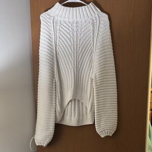 Free People Cream Turtleneck Sweater Size Medium